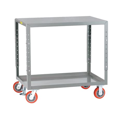 24 X 36 Shelf Size, 3600 Lbs. Capacity, 2 Rigid, 2 Swivel Caster, Floor Lock, Adjustable Height